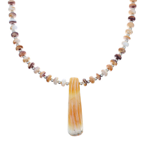 Oyster Shell Sterling Silver Bead Necklace X10298